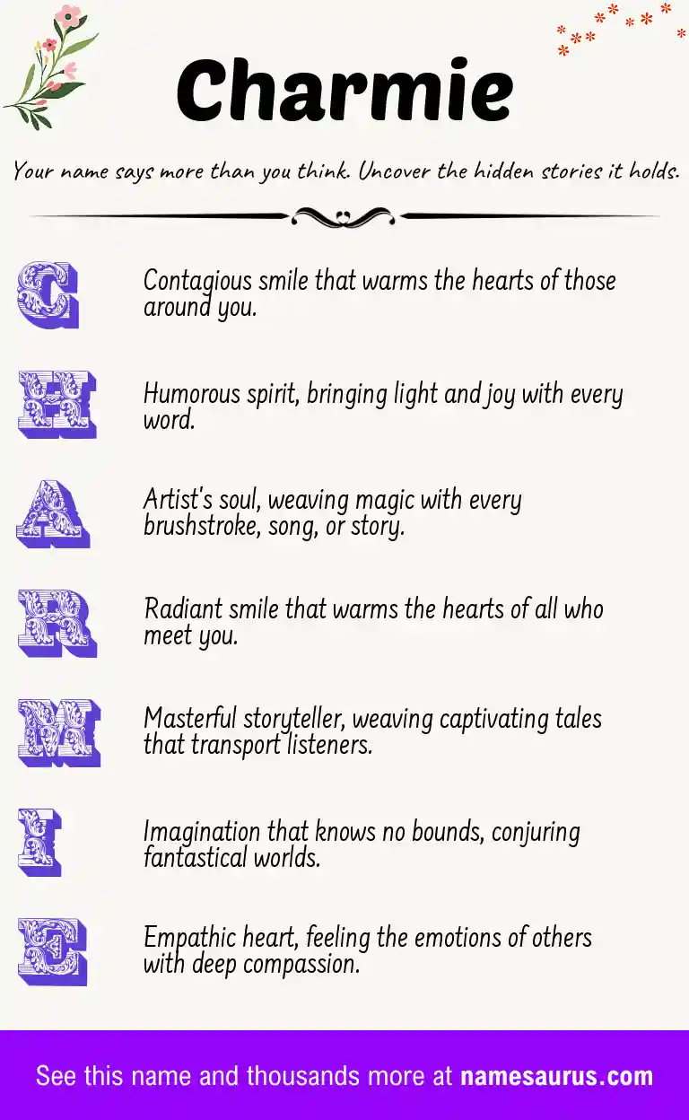 Acrostic poem about Charmie.