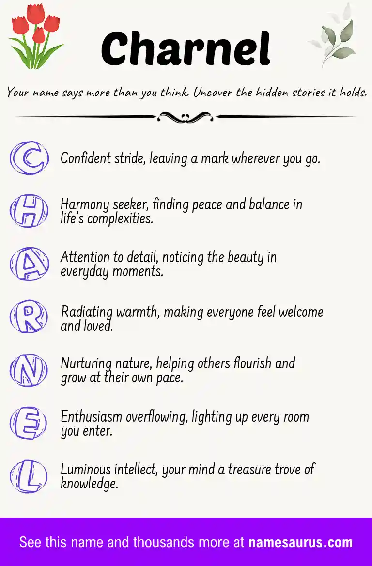 Acrostic poem about Charnel.