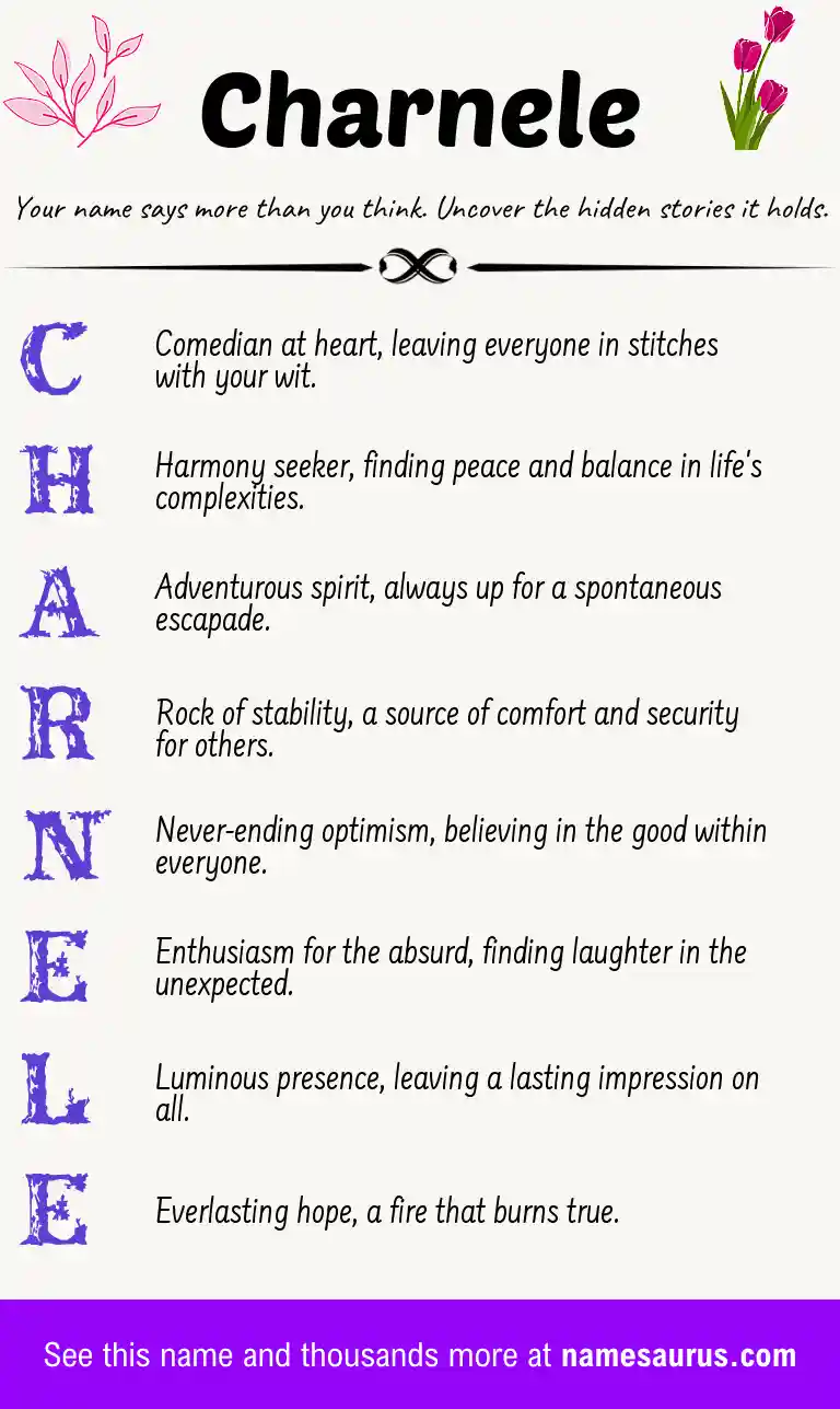Acrostic poem about Charnele.