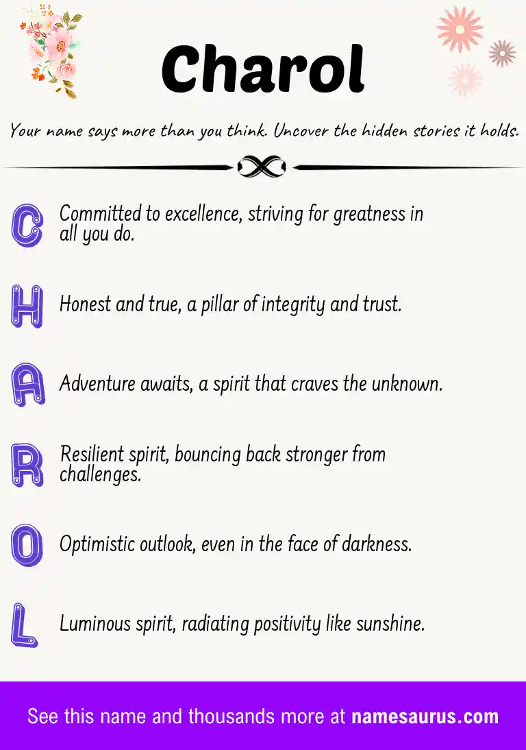 Acrostic poem about Charol.