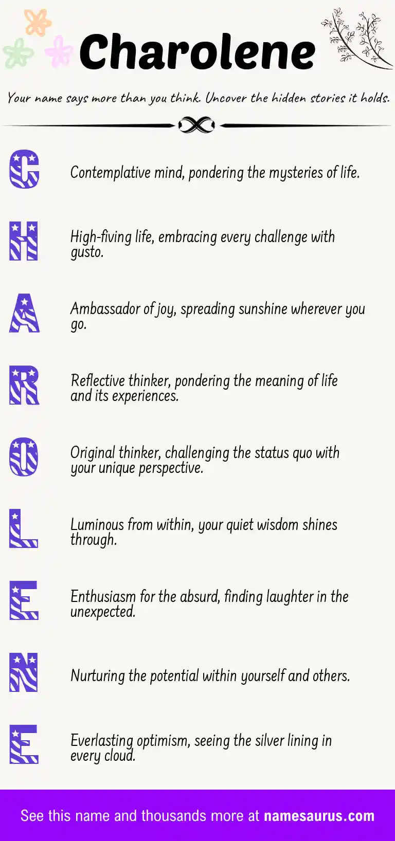 Acrostic poem about Charolene.
