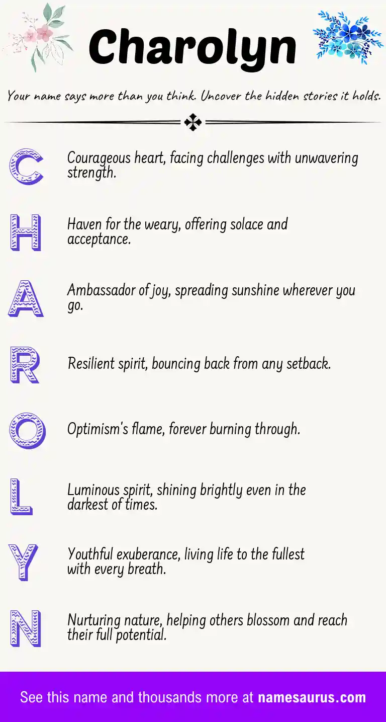 Acrostic poem about Charolyn.