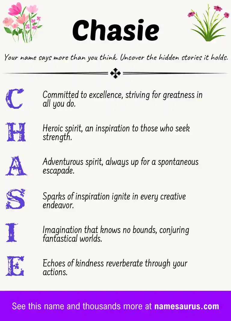 Acrostic poem about Chasie.