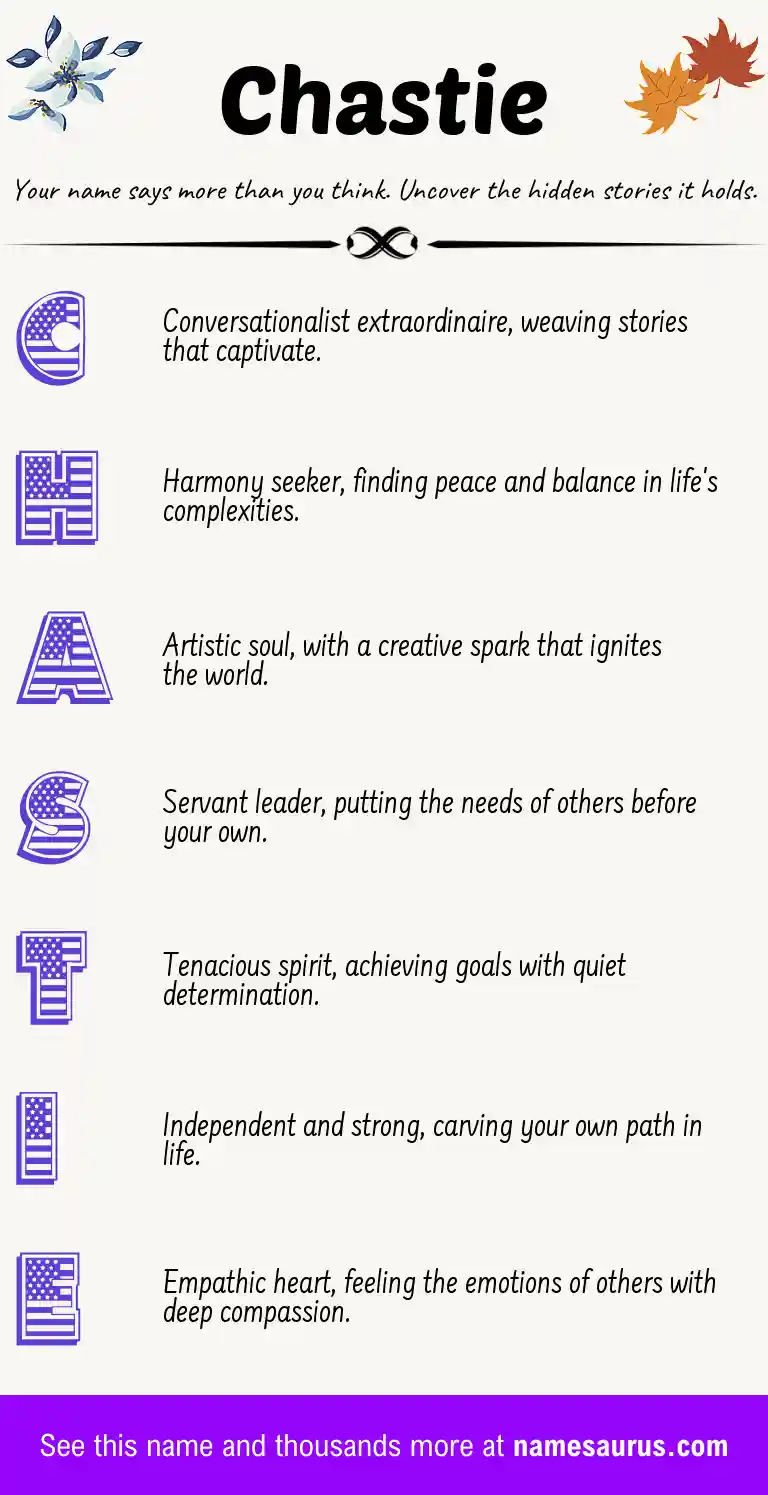 Acrostic poem about Chastie.