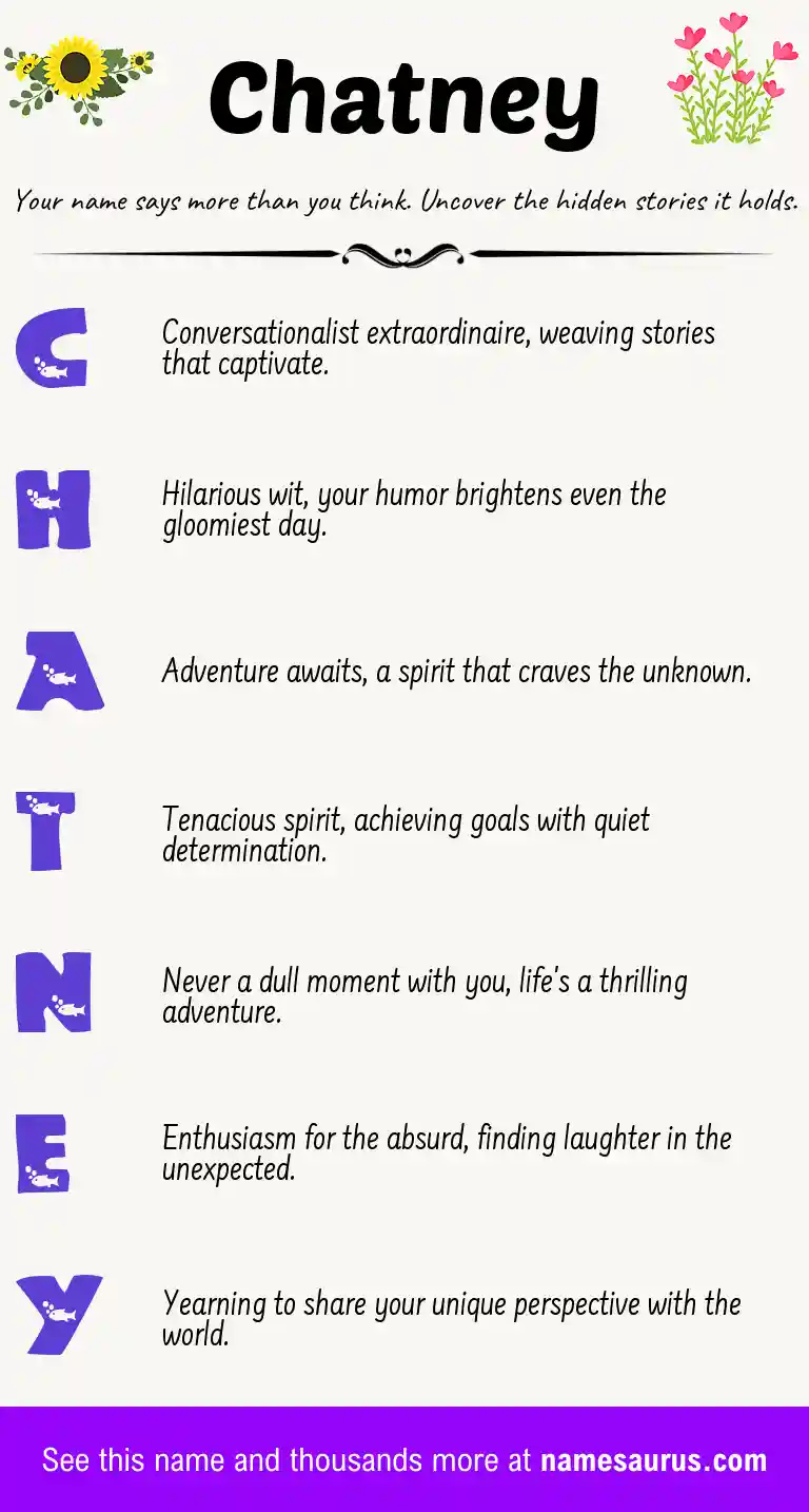 Acrostic poem about Chatney.