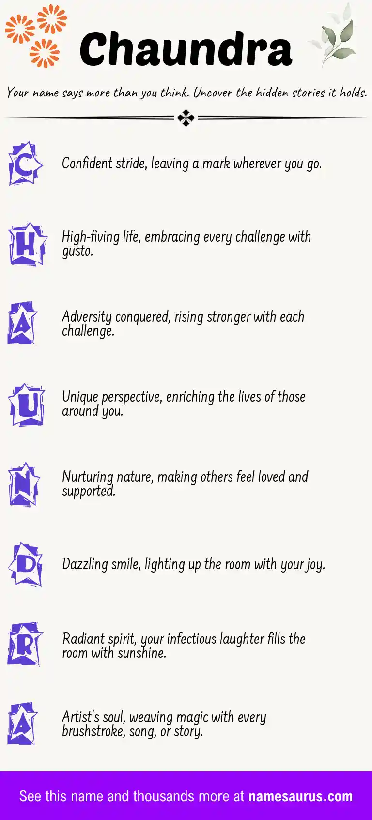 Acrostic poem about Chaundra.