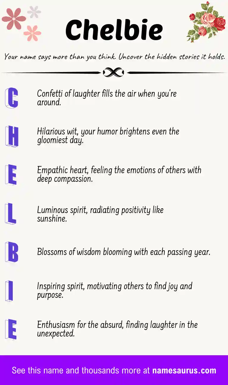 Acrostic poem about Chelbie.