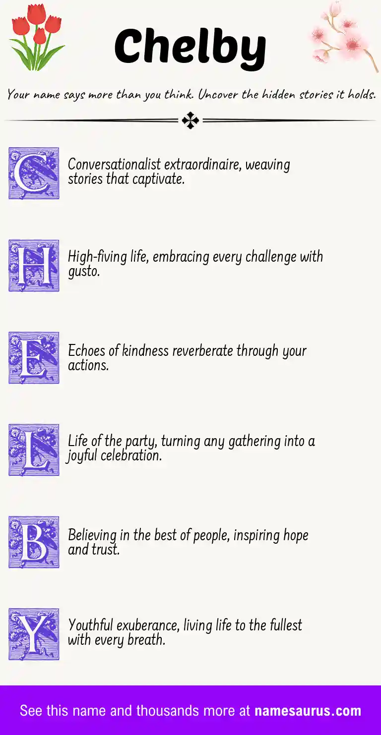 Acrostic poem about Chelby.
