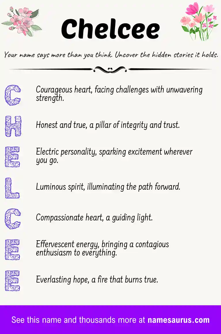 Acrostic poem about Chelcee.