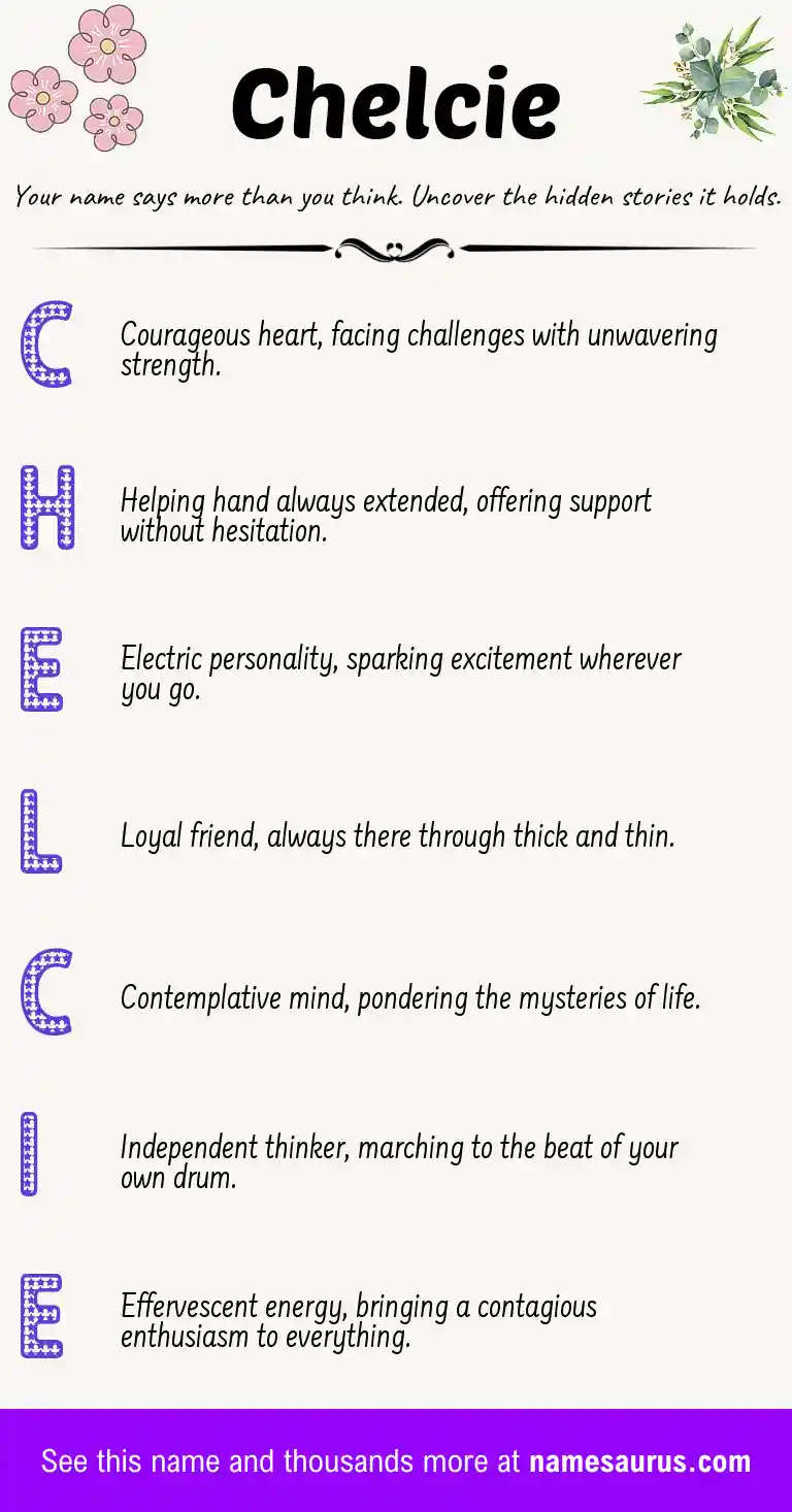 Acrostic poem about Chelcie.