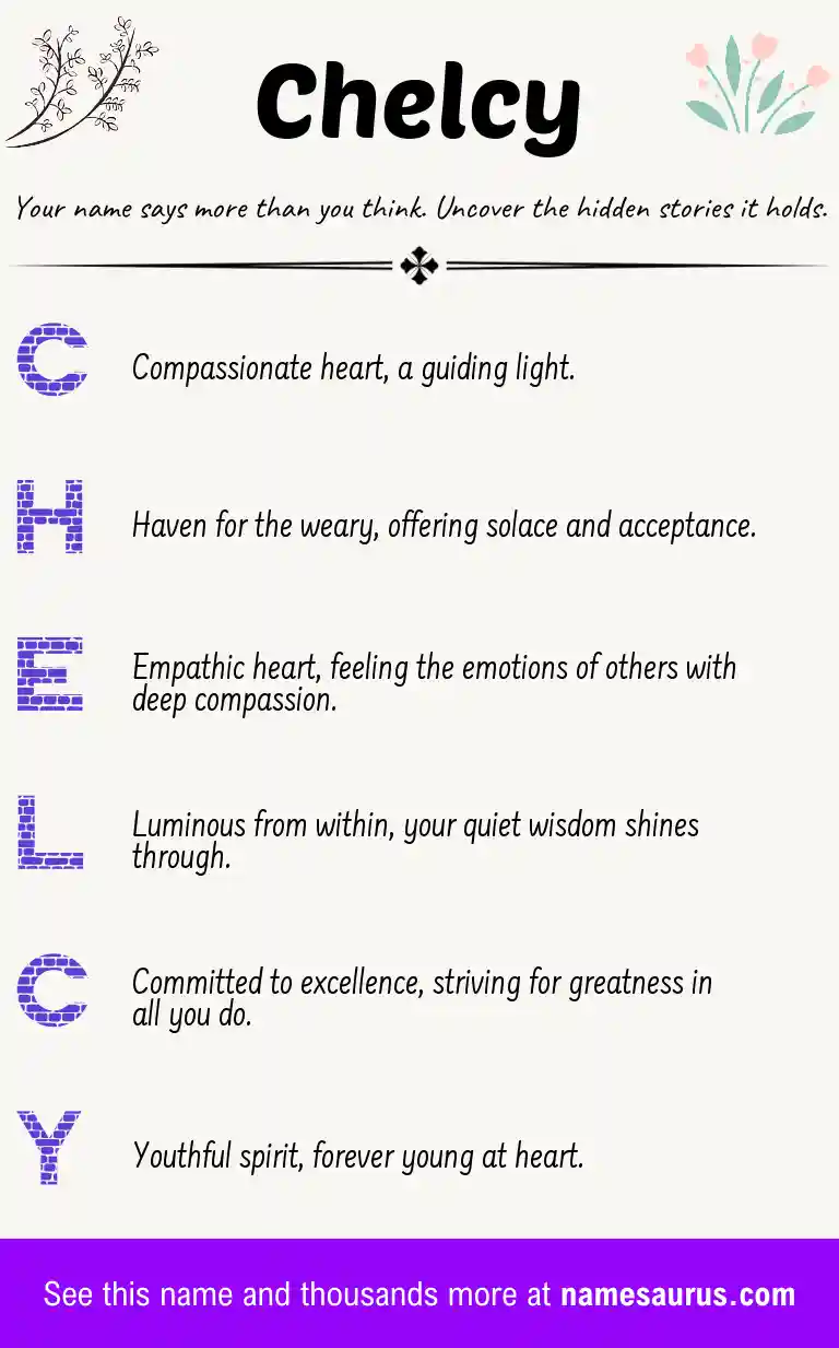 Acrostic poem about Chelcy.