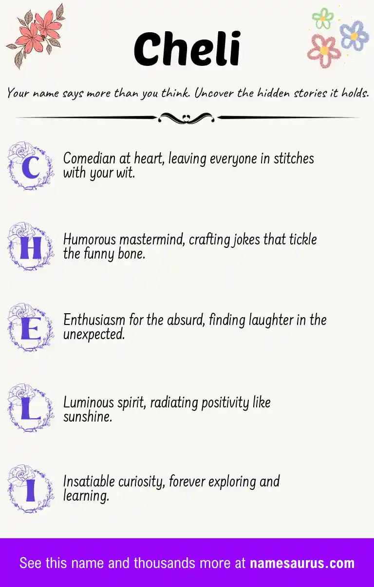 Acrostic poem about Cheli.