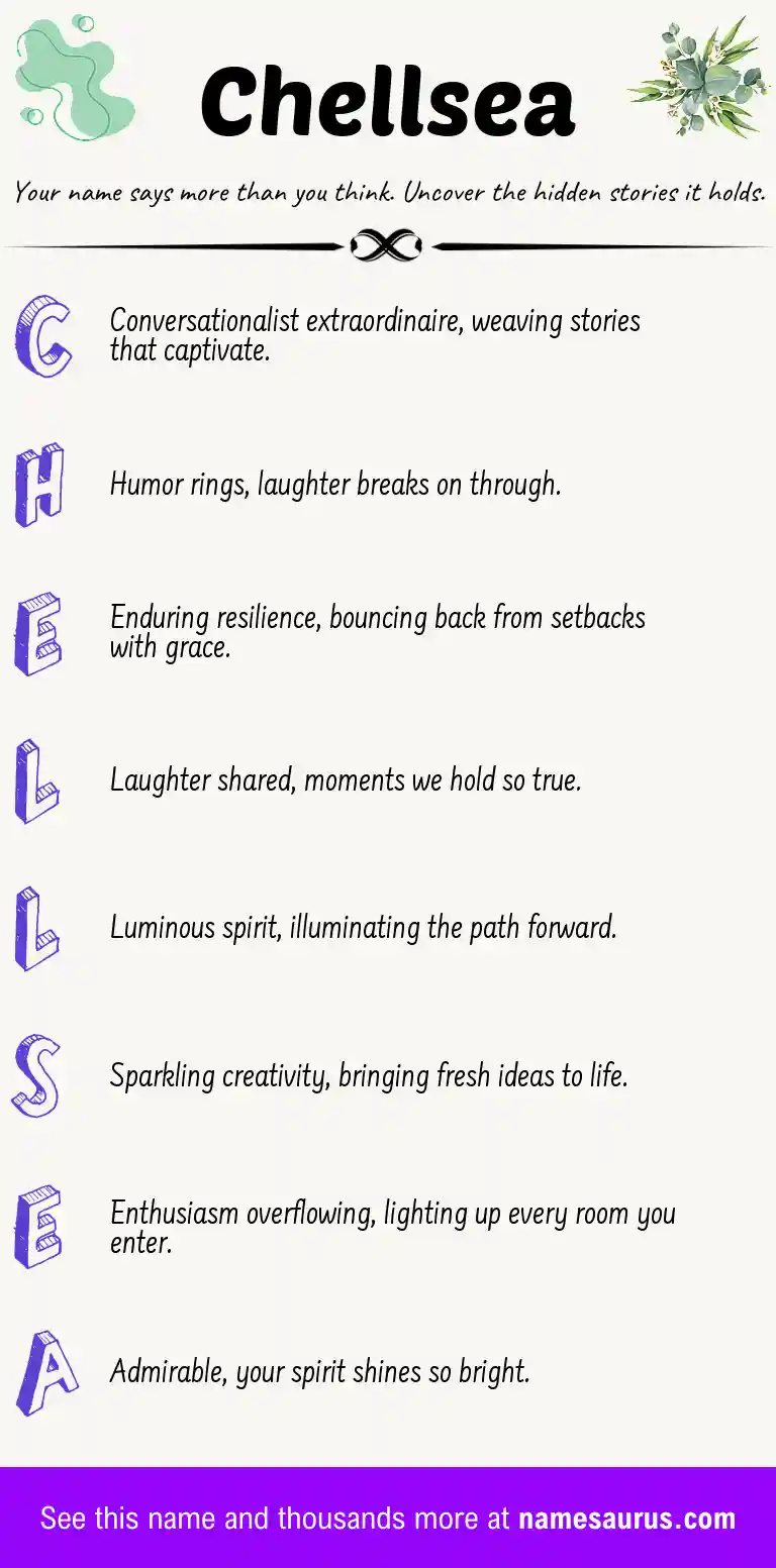 Acrostic poem about Chellsea.