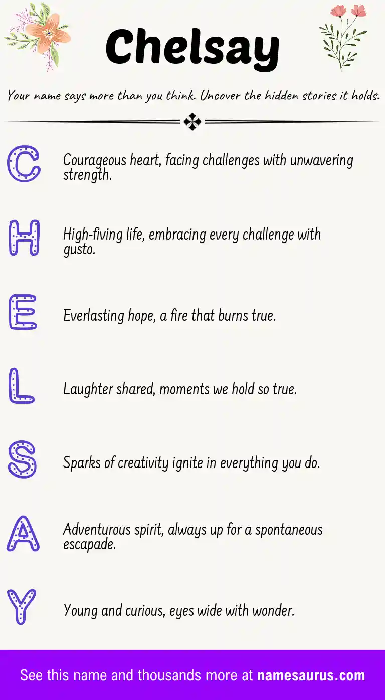 Acrostic poem about Chelsay.