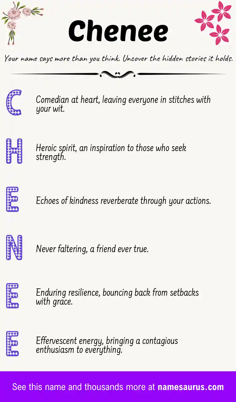 Acrostic poem about Chenee.