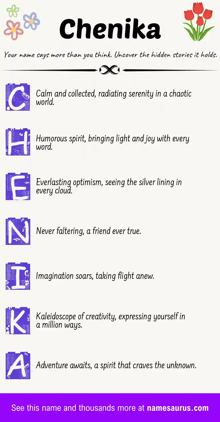 Acrostic poem about Chenika.