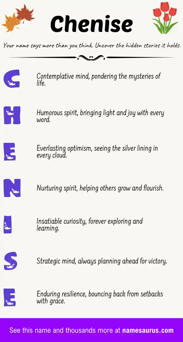 Acrostic poem about Chenise.