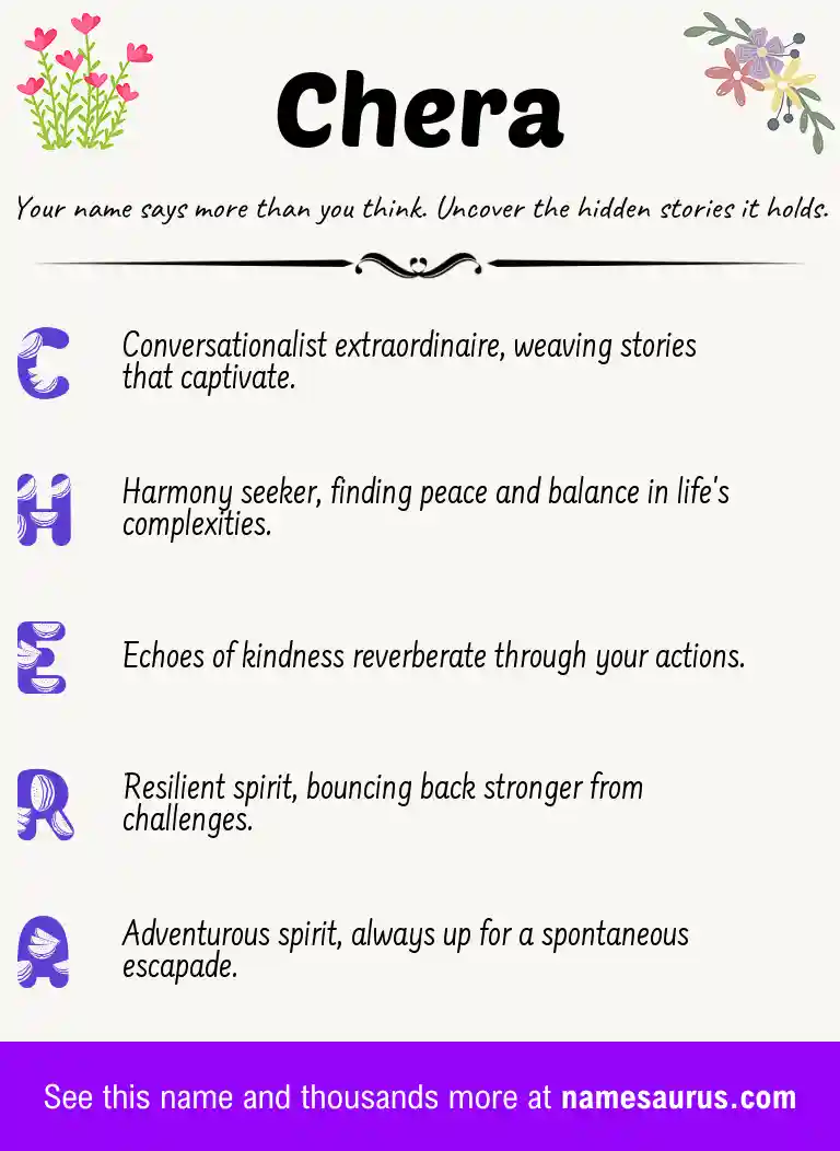 Acrostic poem about Chera.