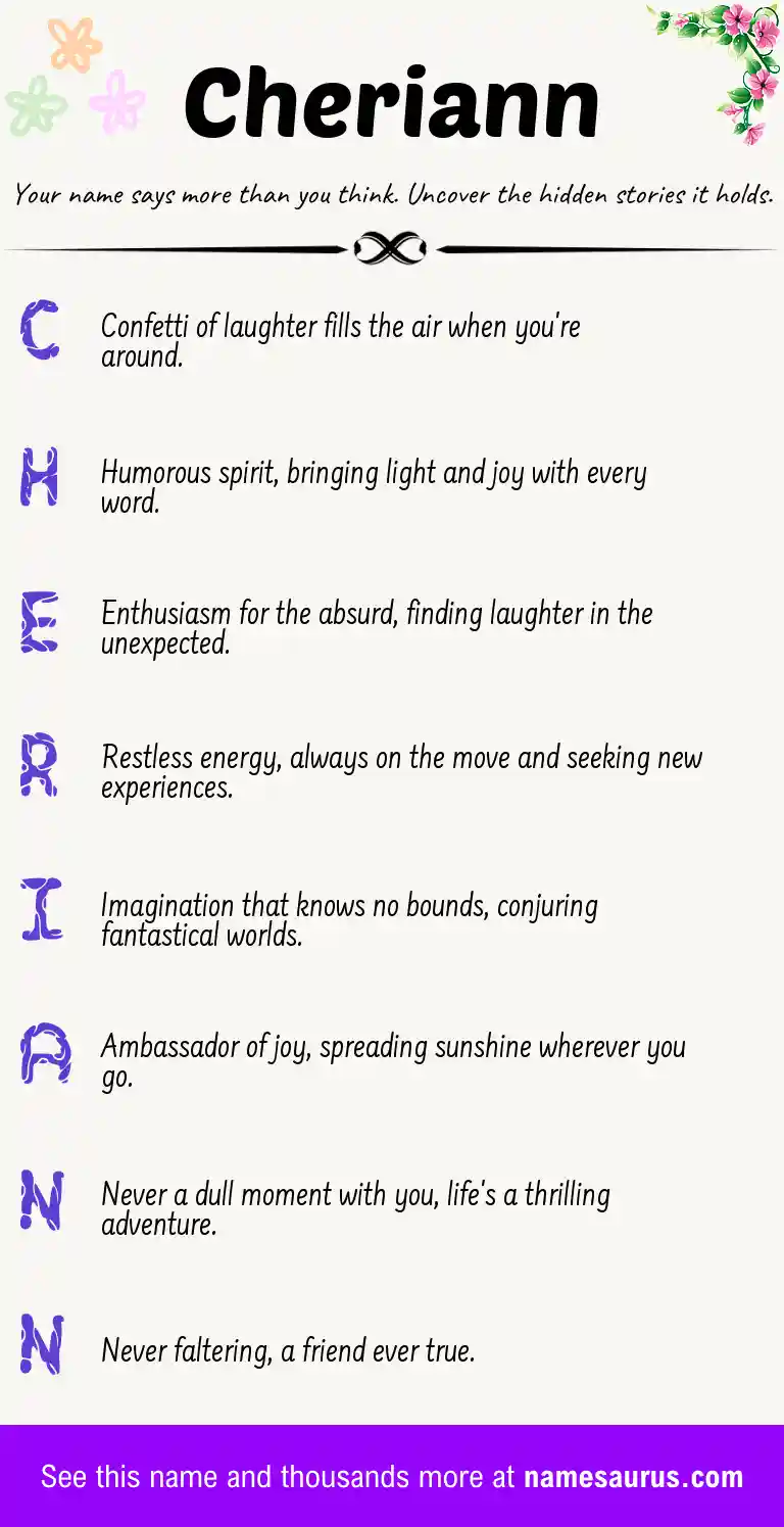 Acrostic poem about Cheriann.