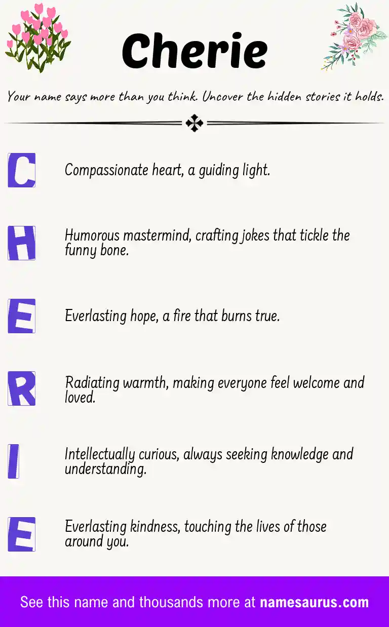 Acrostic poem about Cherie.
