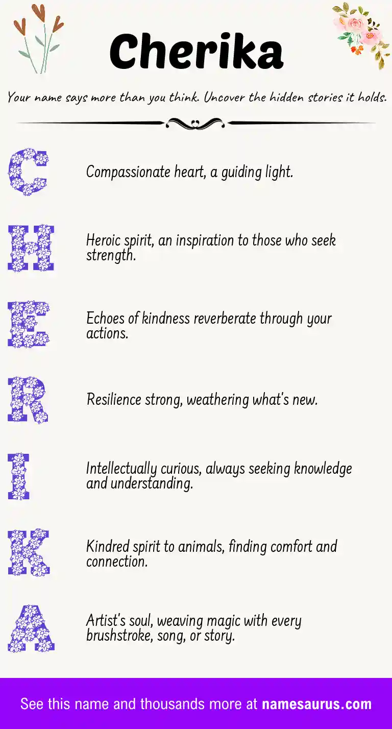 Acrostic poem about Cherika.