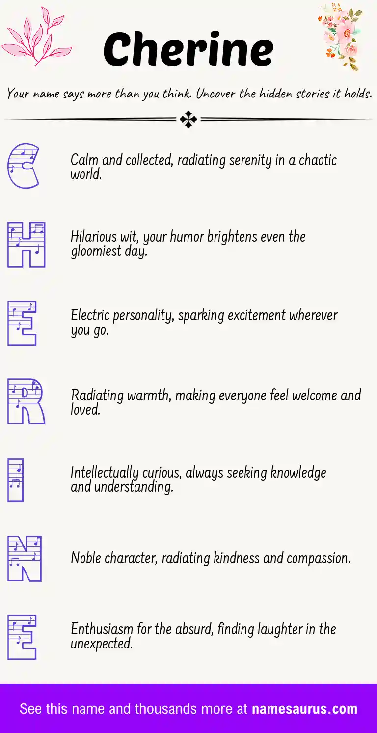 Acrostic poem about Cherine.