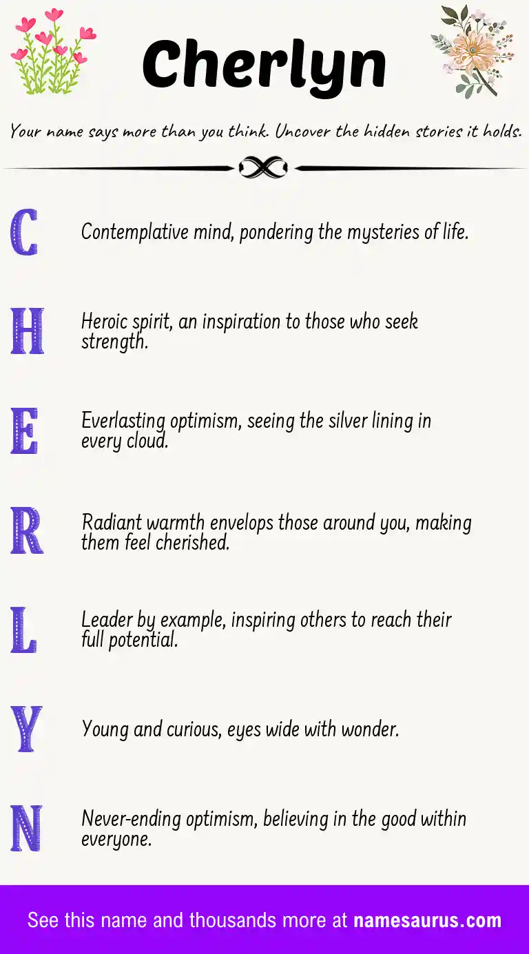 Acrostic poem about Cherlyn.