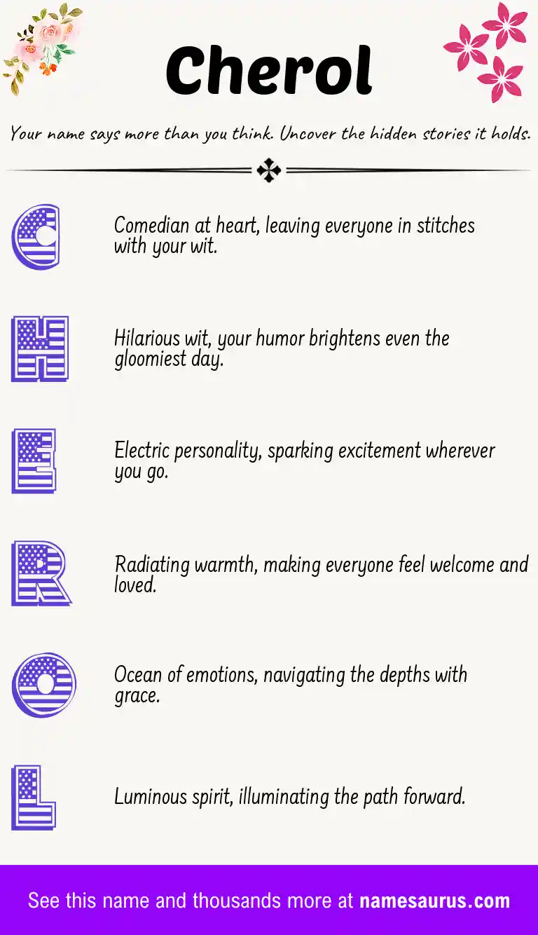 Acrostic poem about Cherol.