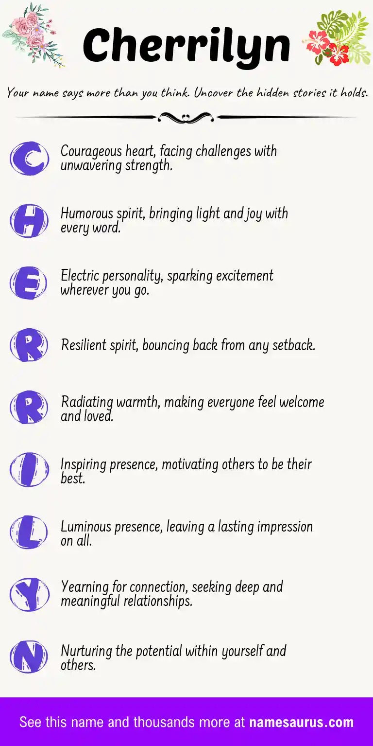 Acrostic poem about Cherrilyn.