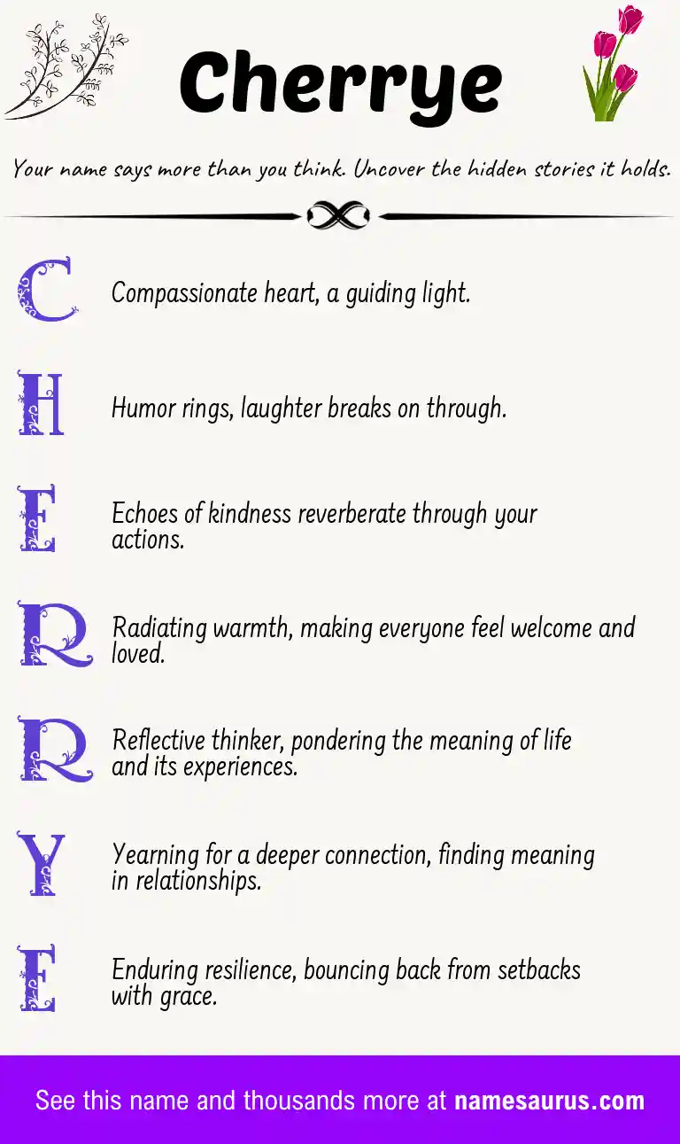 Acrostic poem about Cherrye.