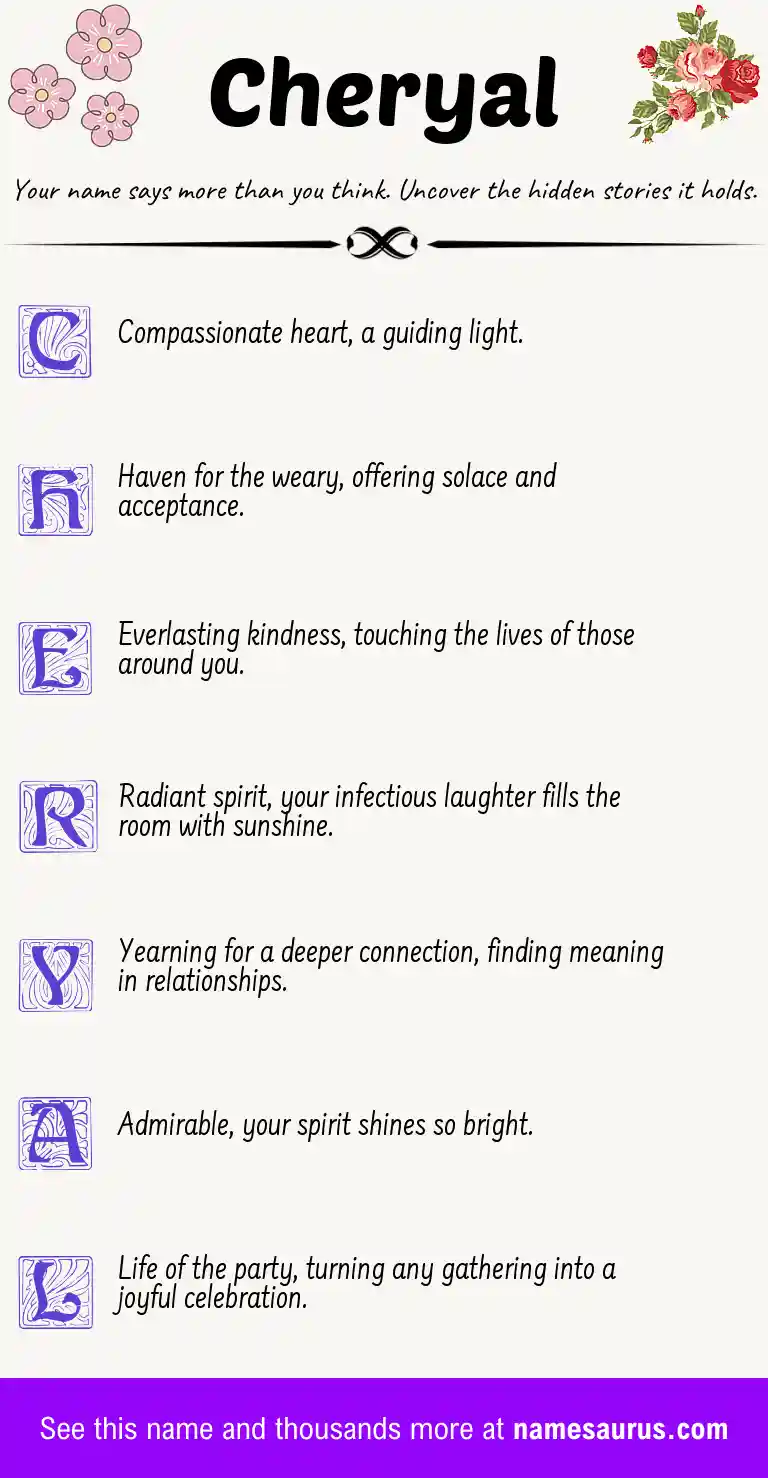 Acrostic poem about Cheryal.