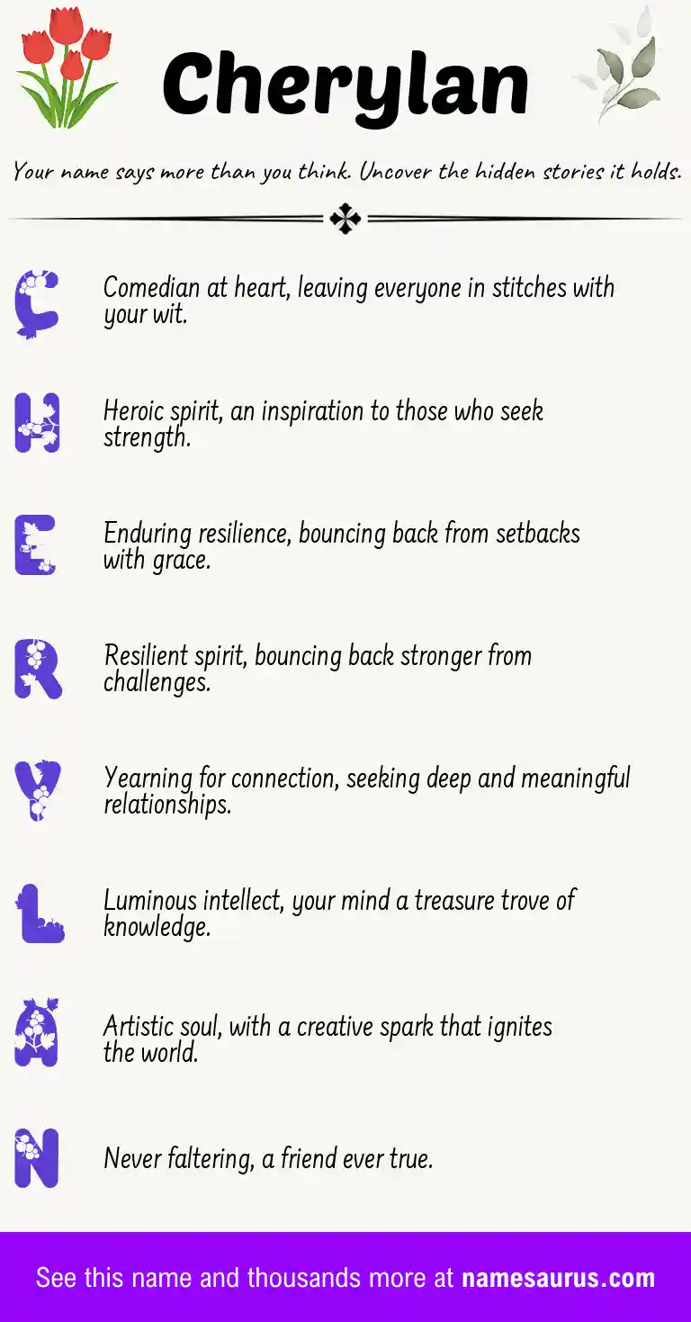 Acrostic poem about Cherylan.