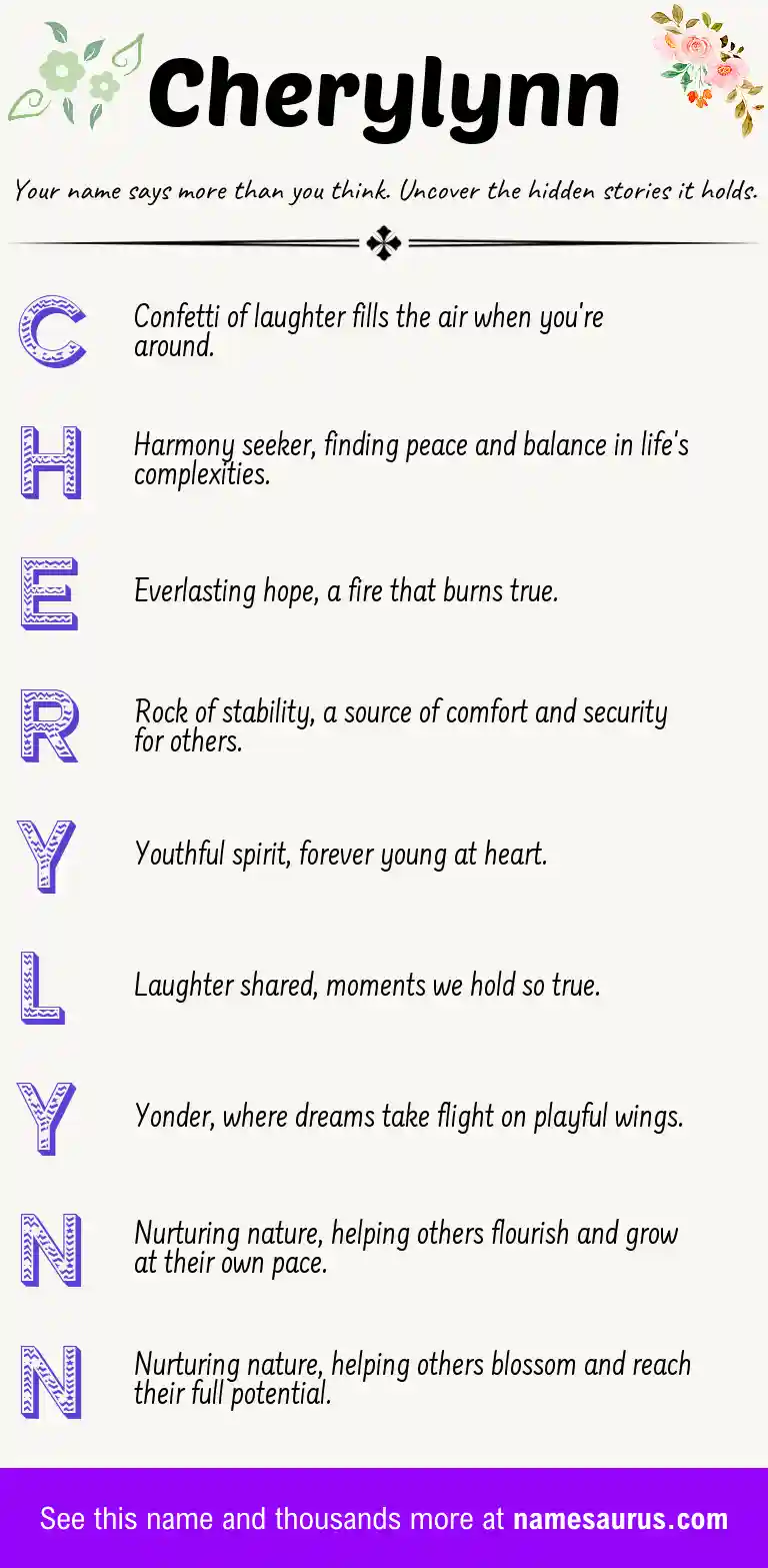 Acrostic poem about Cherylynn.