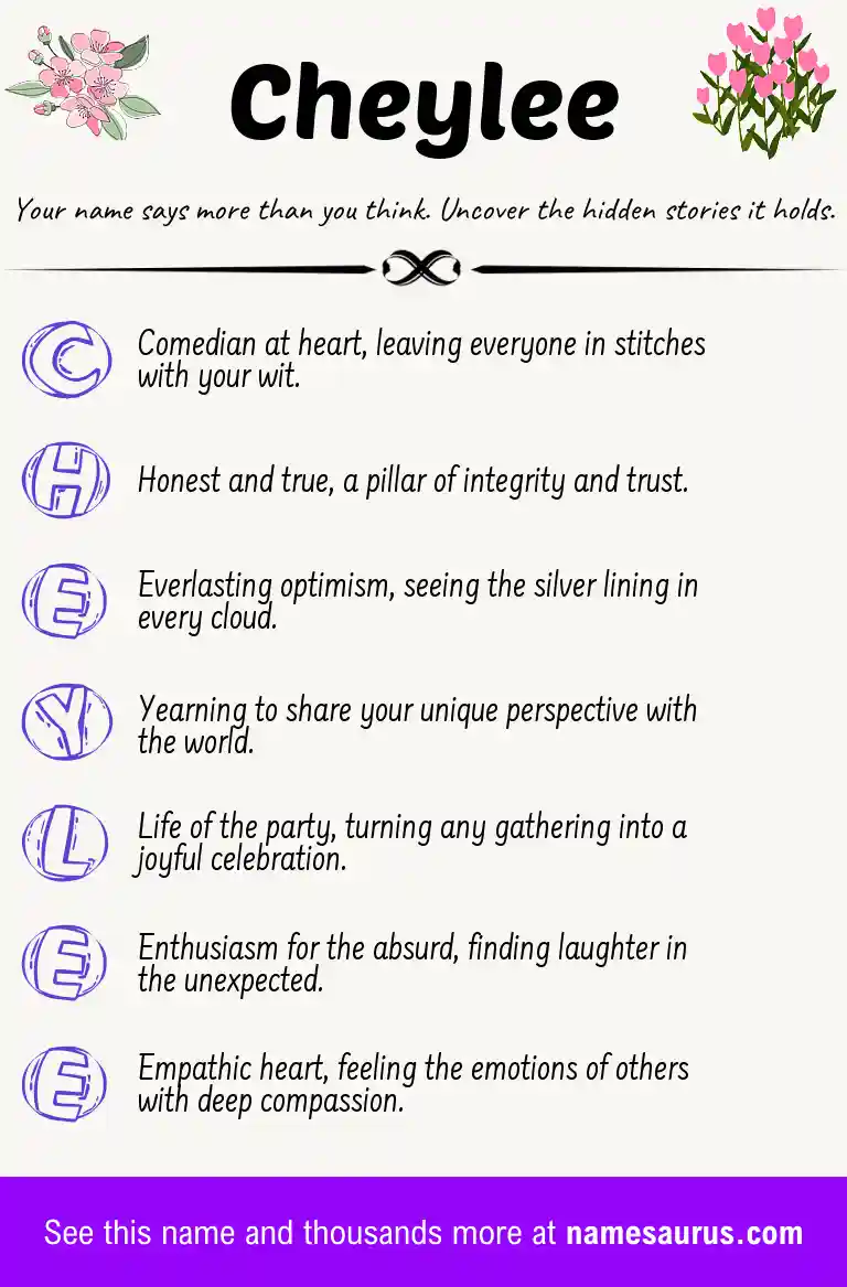 Acrostic poem about Cheylee.