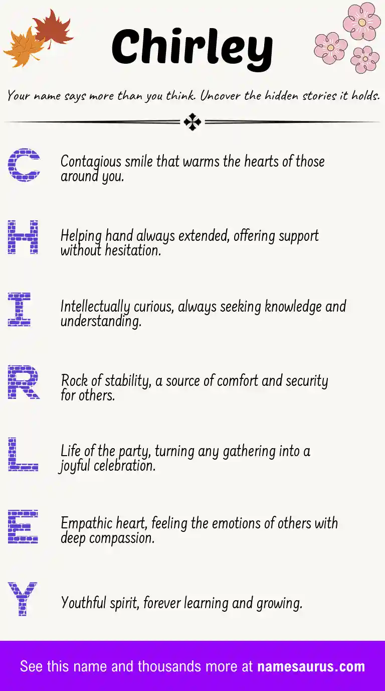 Acrostic poem about Chirley.