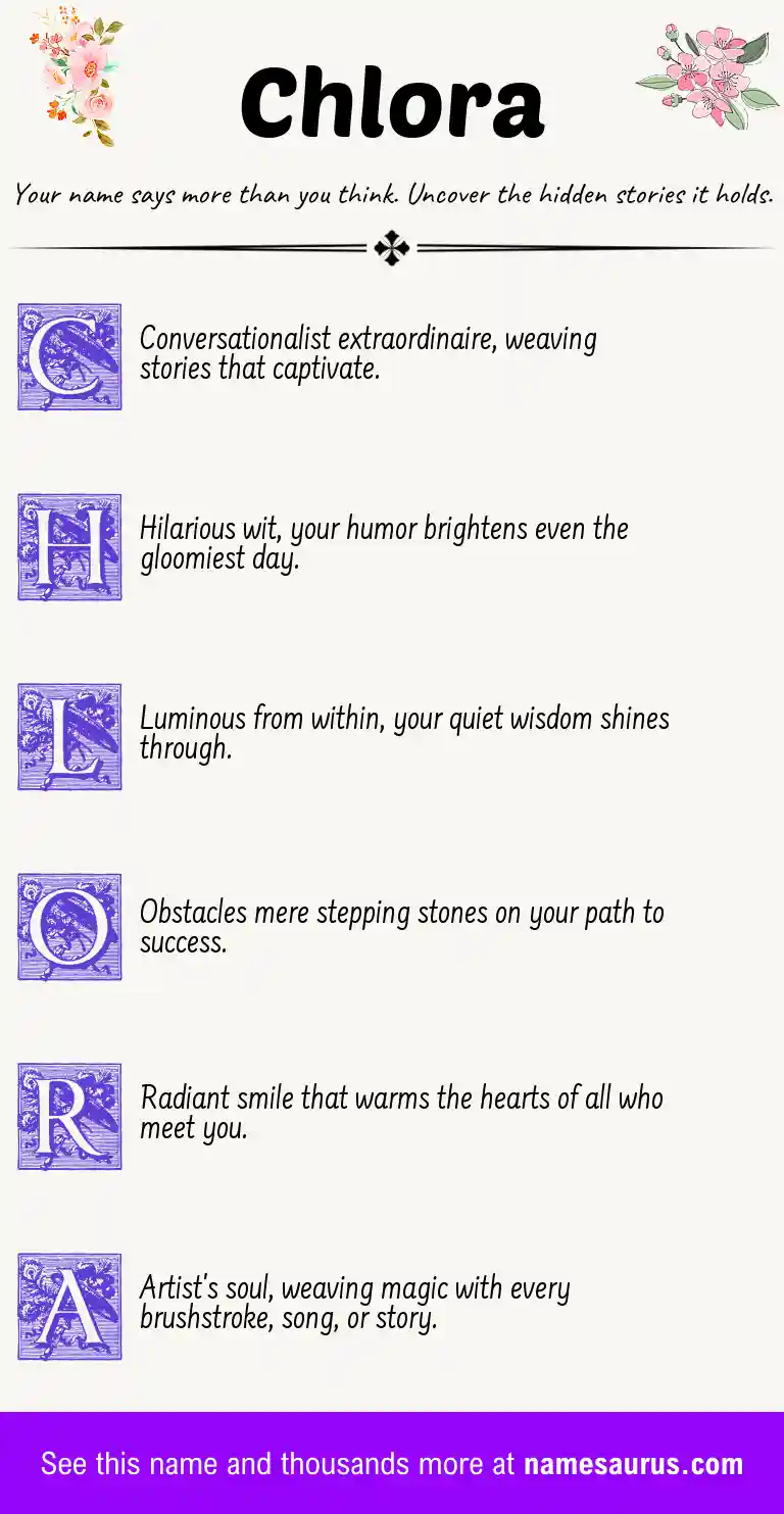 Acrostic poem about Chlora.