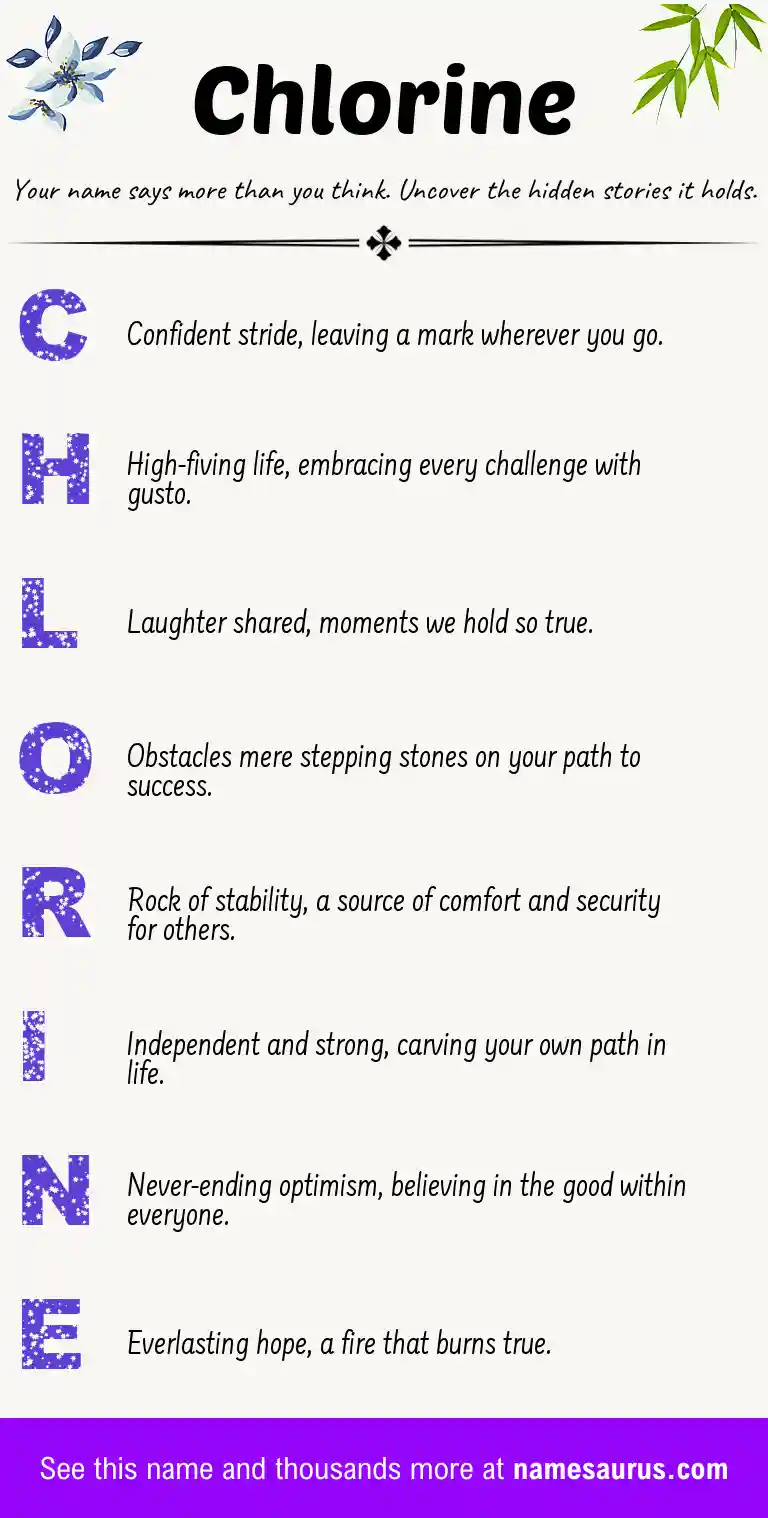 Acrostic poem about Chlorine.