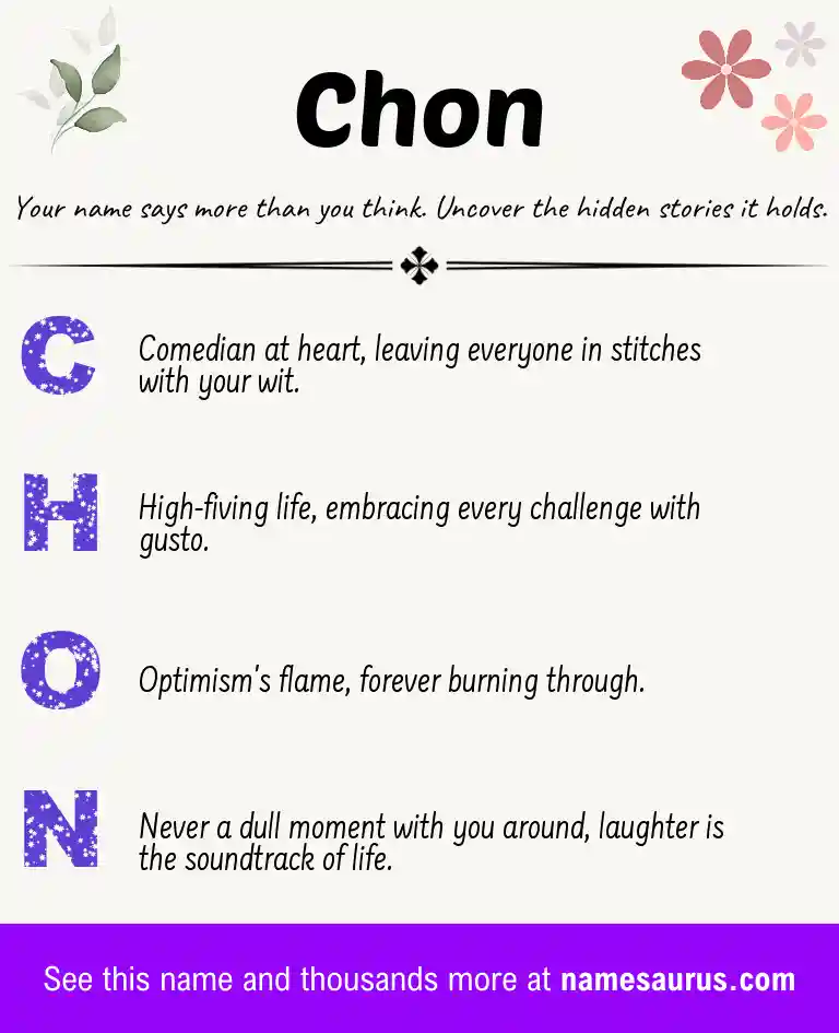 Acrostic poem about Chon.