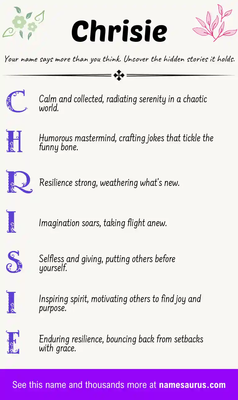 Acrostic poem about Chrisie.