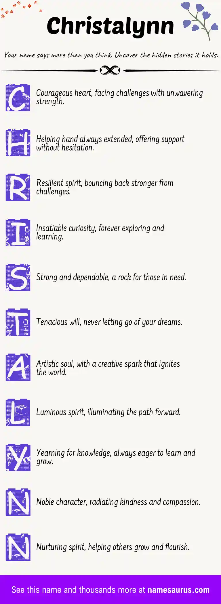 Acrostic poem about Christalynn.