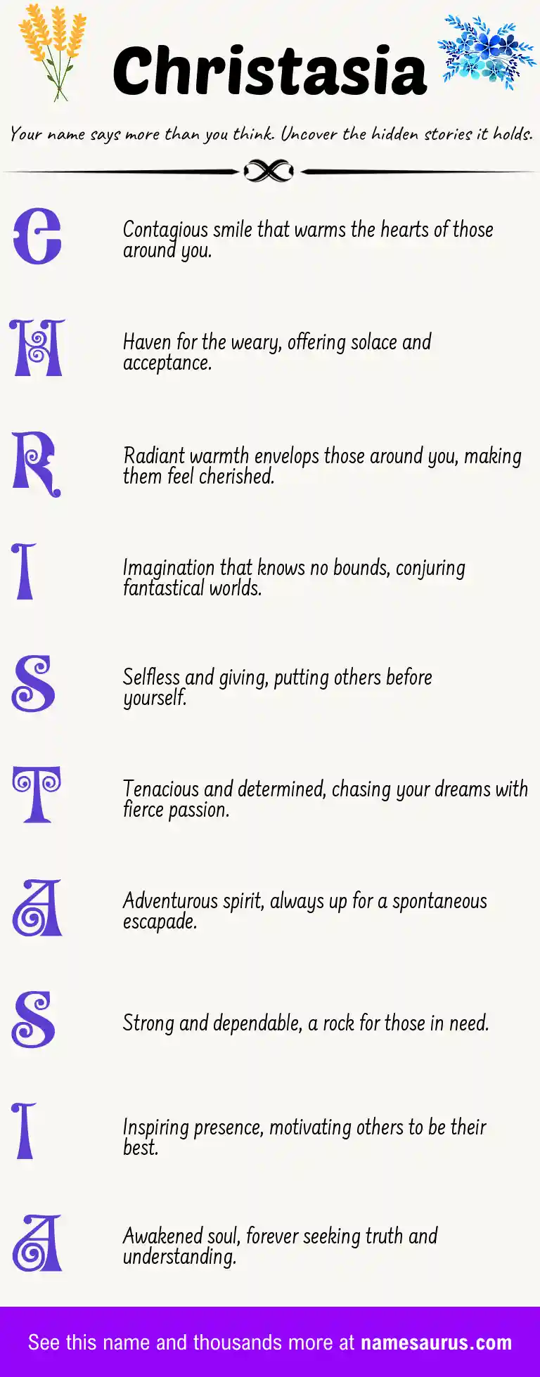 Acrostic poem about Christasia.
