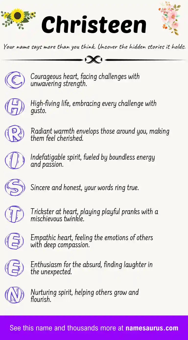 Acrostic poem about Christeen.