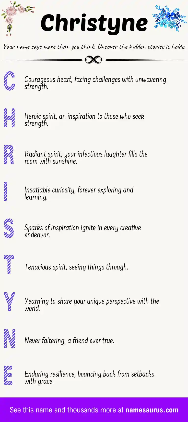 Acrostic poem about Christyne.