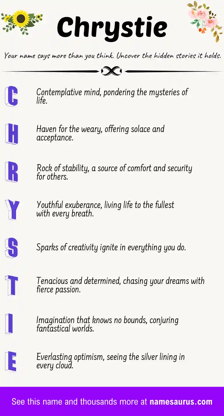 Acrostic poem about Chrystie.