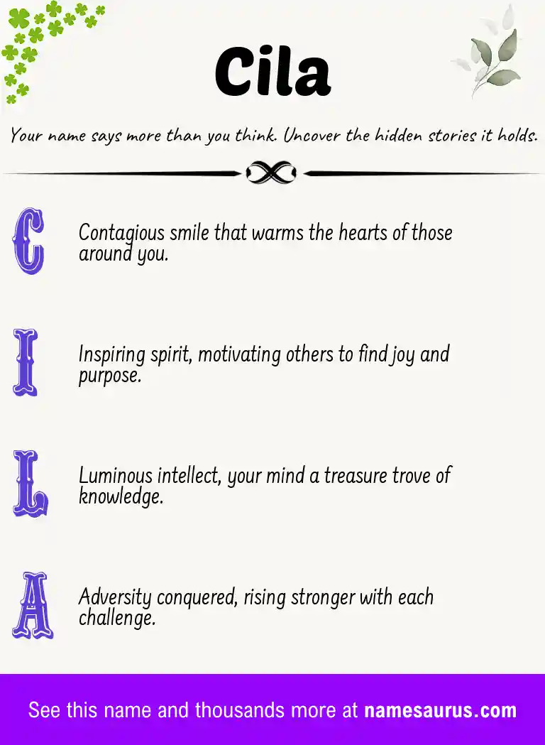Acrostic poem about Cila.