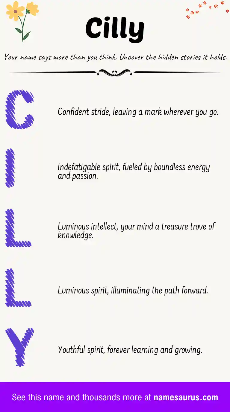 Acrostic poem about Cilly.