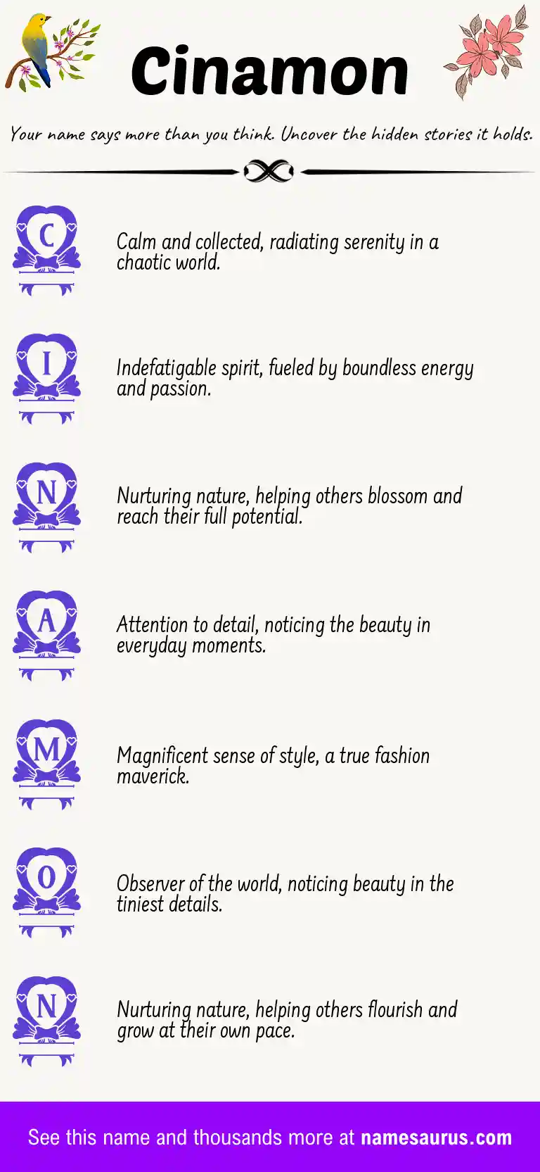 Acrostic poem about Cinamon.