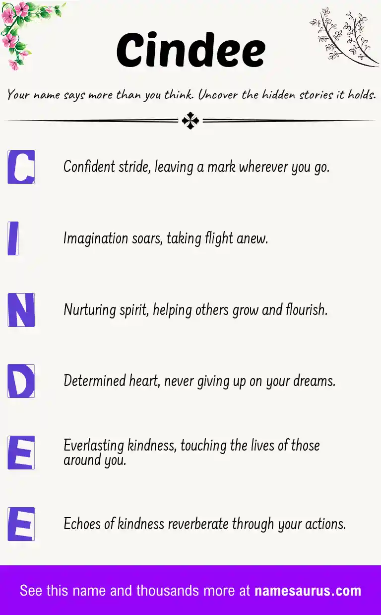 Acrostic poem about Cindee.