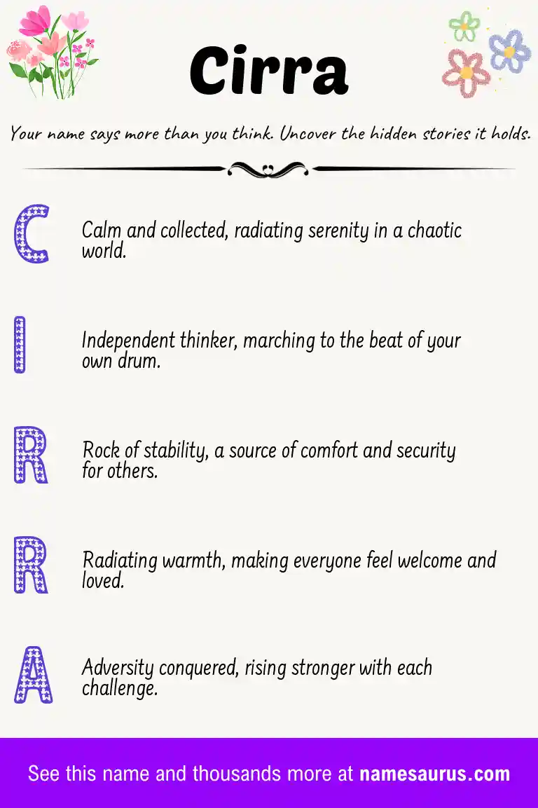 Acrostic poem about Cirra.