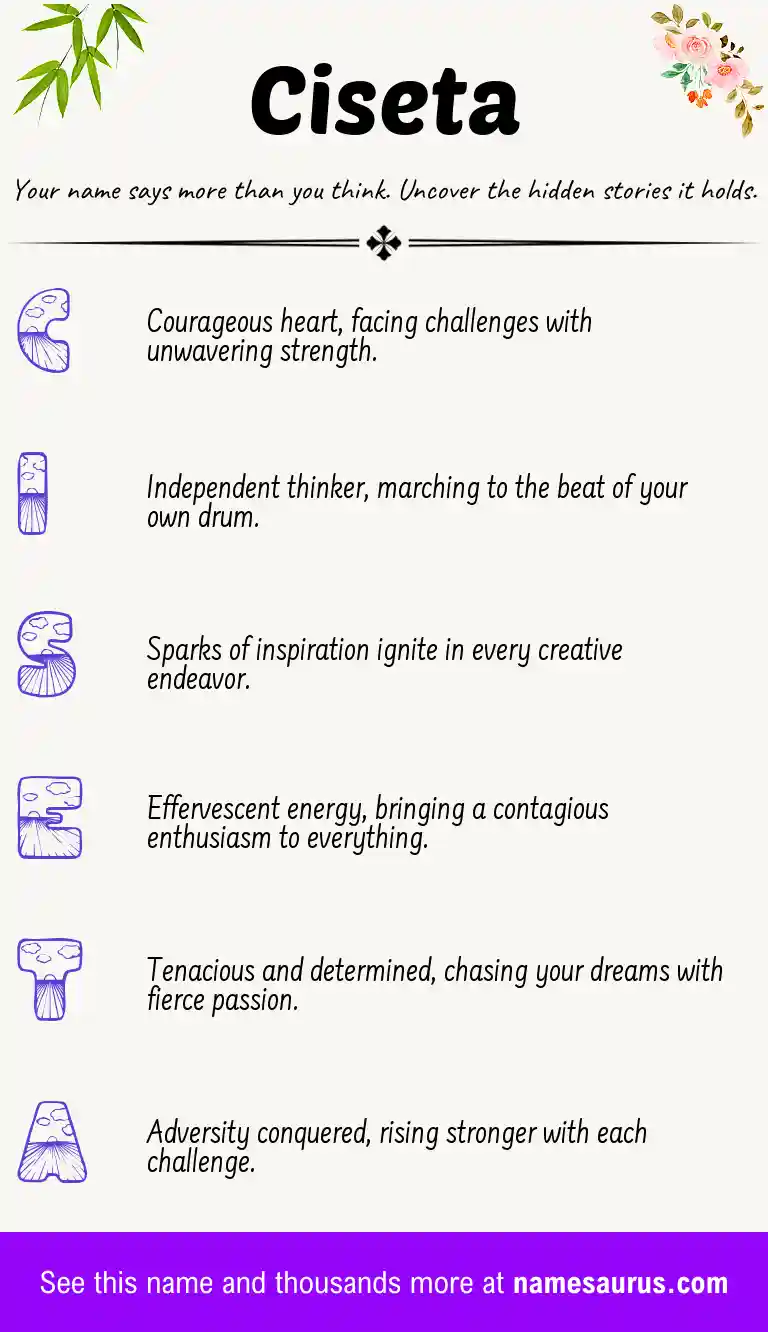 Acrostic poem about Ciseta.